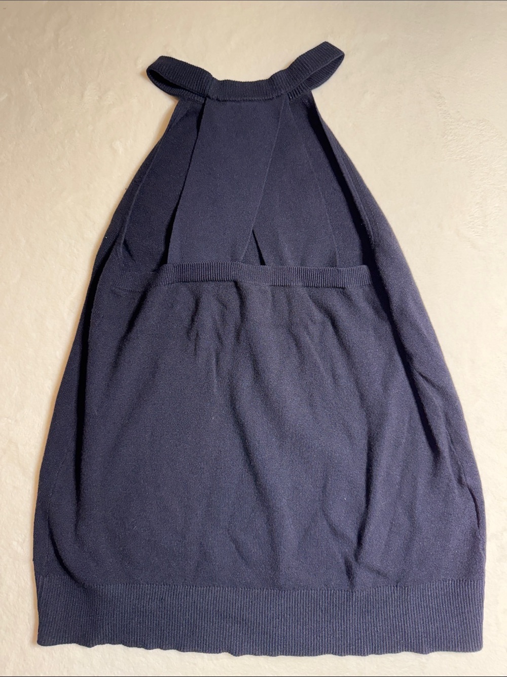 LOFT Navy Ribbed Halter Knit Tank - Picture 4 of 5